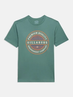 T-shirt z nadrukiem Billabong ciemnozielony