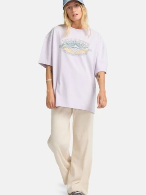 T-shirt z nadrukiem Billabong liliowy