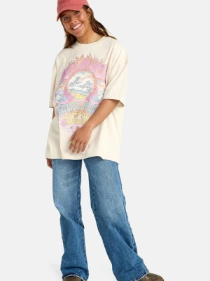 T-shirt z nadrukiem Billabong mleczny