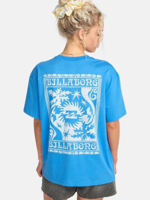 T-shirt z nadrukiem Billabong niebieski