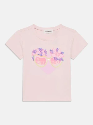 T-shirt z nadrukiem Billieblush różowy