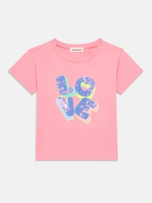 T-shirt z nadrukiem Billieblush różowy