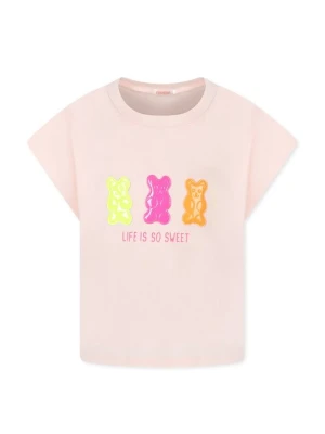 T-shirt z nadrukiem Billieblush różowy