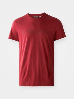 T-shirt z nadrukiem Björn Borg bordowy
