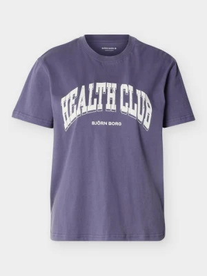T-shirt z nadrukiem Björn Borg fioletowy melanż