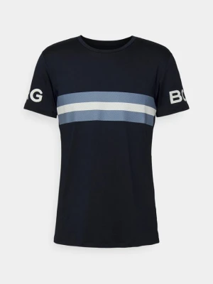 T-shirt z nadrukiem Björn Borg granatowy