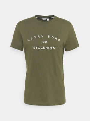 T-shirt z nadrukiem Björn Borg oliwkowy