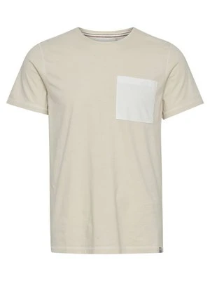 T-shirt z nadrukiem Blend beżowy melanż