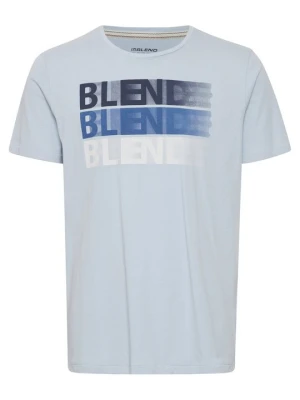 T-shirt z nadrukiem Blend jasnoniebieski