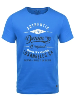 T-shirt z nadrukiem Blend niebieski