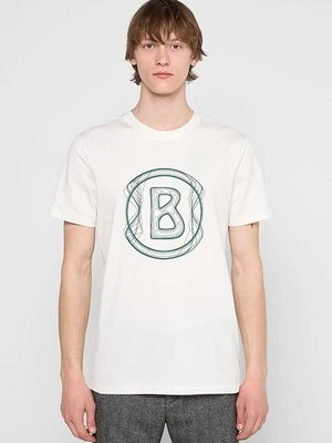 T-shirt z nadrukiem Bogner mleczny