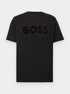 T-shirt z nadrukiem Boss czarny