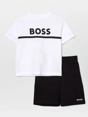 T-shirt z nadrukiem Boss biały