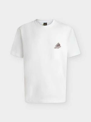 T-shirt z nadrukiem Boss biały