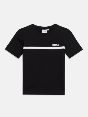 T-shirt z nadrukiem Boss czarny