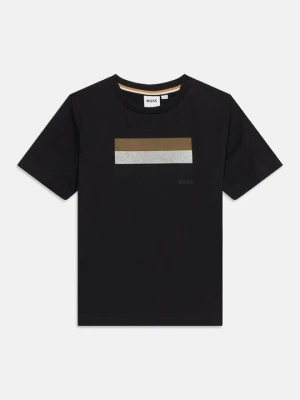T-shirt z nadrukiem Boss czarny