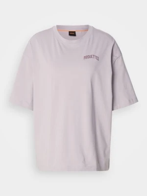 T-shirt z nadrukiem Boss fioletowy