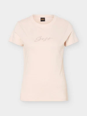 T-shirt z nadrukiem Boss jasnoróżowy