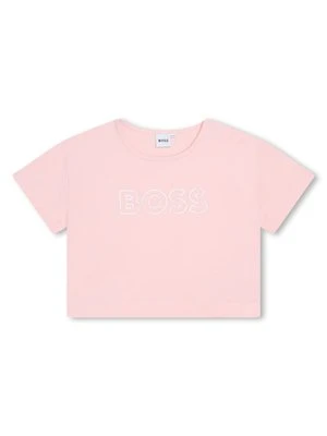 T-shirt z nadrukiem BOSS Kidswear