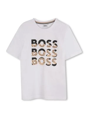 T-shirt z nadrukiem BOSS Kidswear