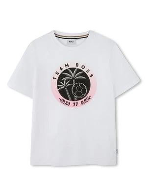 T-shirt z nadrukiem BOSS Kidswear