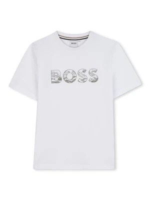 T-shirt z nadrukiem BOSS Kidswear
