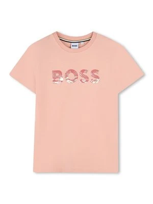 T-shirt z nadrukiem BOSS Kidswear