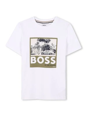 T-shirt z nadrukiem BOSS Kidswear