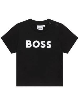 T-shirt z nadrukiem Boss czarny