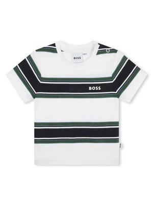 T-shirt z nadrukiem Boss zielony