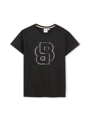 T-shirt z nadrukiem Boss czarny