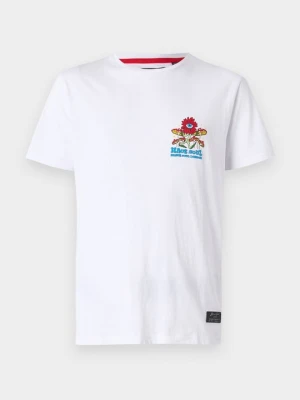 T-shirt z nadrukiem Brave Soul biały