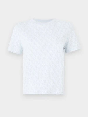 T-shirt z nadrukiem Calvin Klein jasnoniebieski