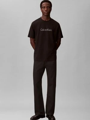 T-shirt z nadrukiem Calvin Klein czarny