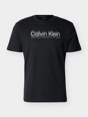 T-shirt z nadrukiem Calvin Klein czarny
