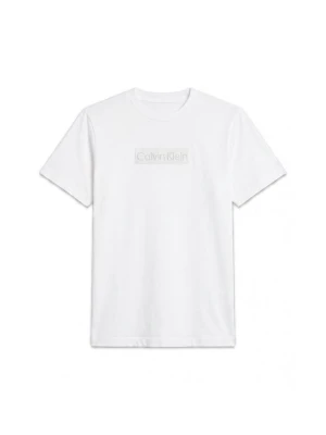 T-shirt z nadrukiem Calvin Klein biały