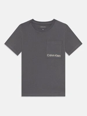 T-shirt z nadrukiem Calvin Klein Jeans szary
