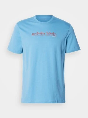 Zdjęcie produktu T-shirt z nadrukiem Calvin Klein Jeans niebieski