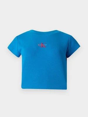 T-shirt basic Calvin Klein Jeans niebieski