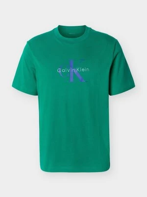 T-shirt basic Calvin Klein Jeans zielony