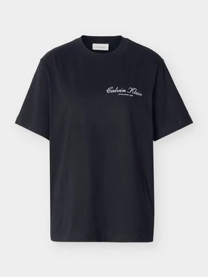 T-shirt z nadrukiem Calvin Klein Jeans czarny
