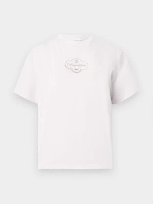 T-shirt z nadrukiem Calvin Klein Jeans jasnoróżowy