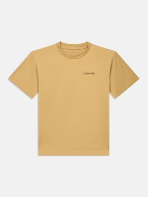 T-shirt z nadrukiem Calvin Klein Jeans beżowy