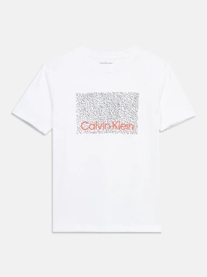 T-shirt z nadrukiem Calvin Klein Jeans biały