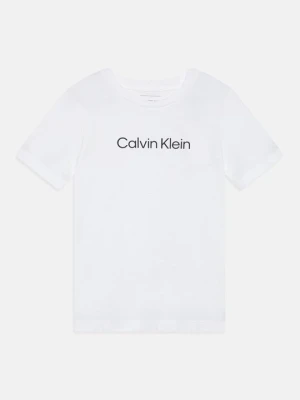 T-shirt z nadrukiem Calvin Klein Jeans biały