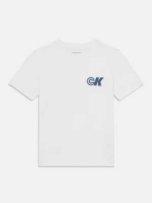 T-shirt z nadrukiem Calvin Klein Jeans biały