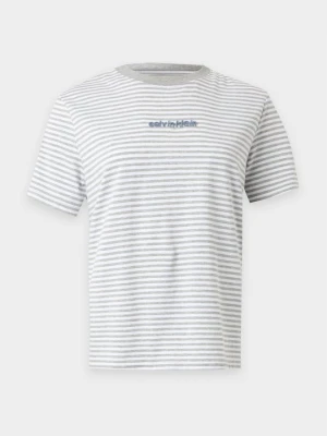 T-shirt z nadrukiem Calvin Klein Jeans biały