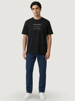 T-shirt z nadrukiem Calvin Klein Jeans czarny