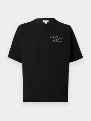 T-shirt z nadrukiem Calvin Klein Jeans czarny