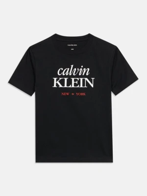 T-shirt z nadrukiem Calvin Klein Jeans czarny